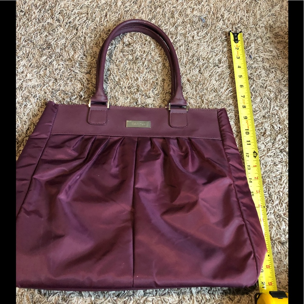 Calvin Klein Dark Purple Purse Shoulder Bag - Picture 4 of 8